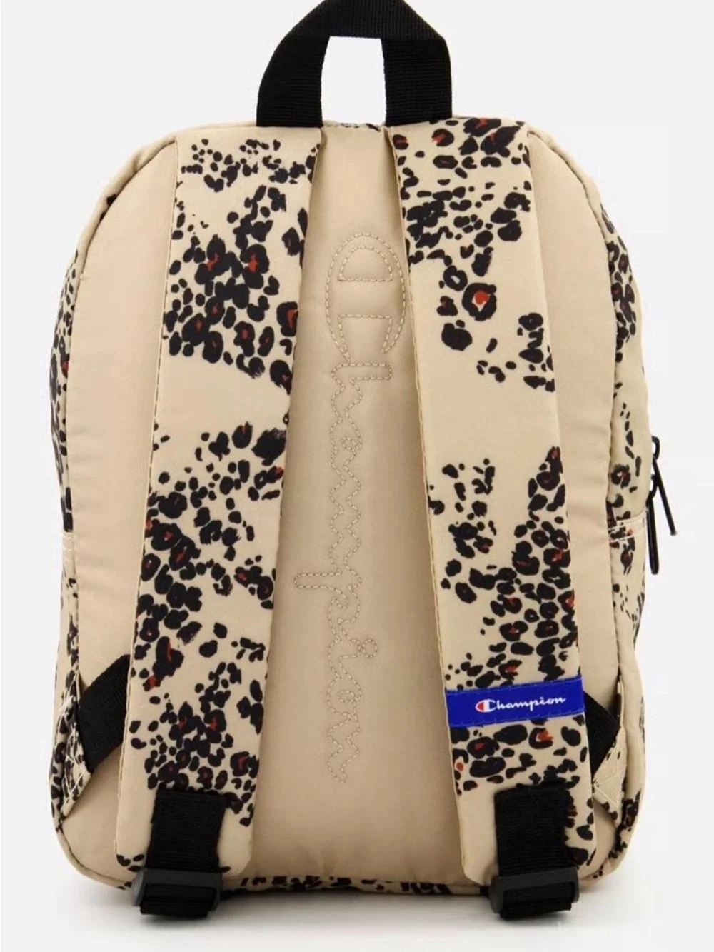 Champion Beige Leopard-Print Mini Backpack